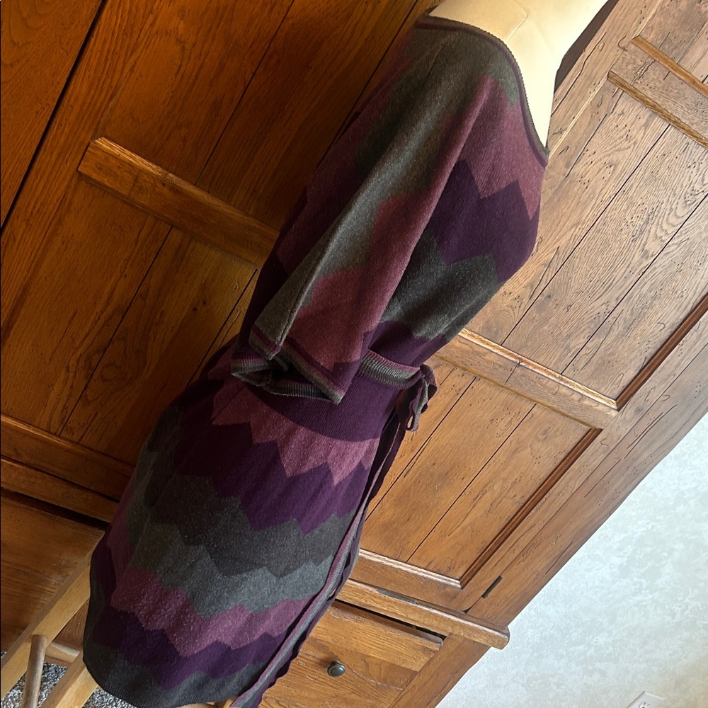 JESSICA HOWARD Cute Chevron Sweater Dress in Purple and Gray Perfect for FALL🍁💜 - Picture 2 of 10